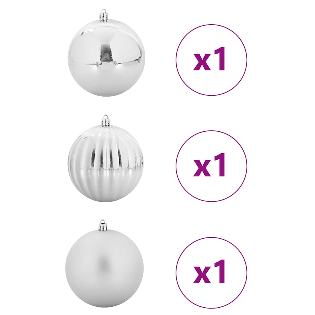 Christmas Bauble Set 3 pcs Silver